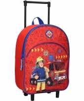 Brandweerman sam trolley reiskoffer rugtas voor kinderen