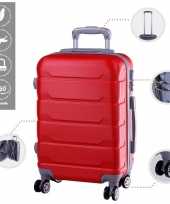 Cabine trolley koffer met zwenkwielen 33 liter rood
