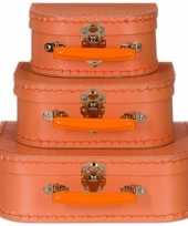 Kinderkoffertje pastel oranje 20 cm