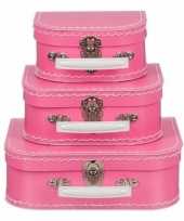 Kinderkoffertje roze 25 cm